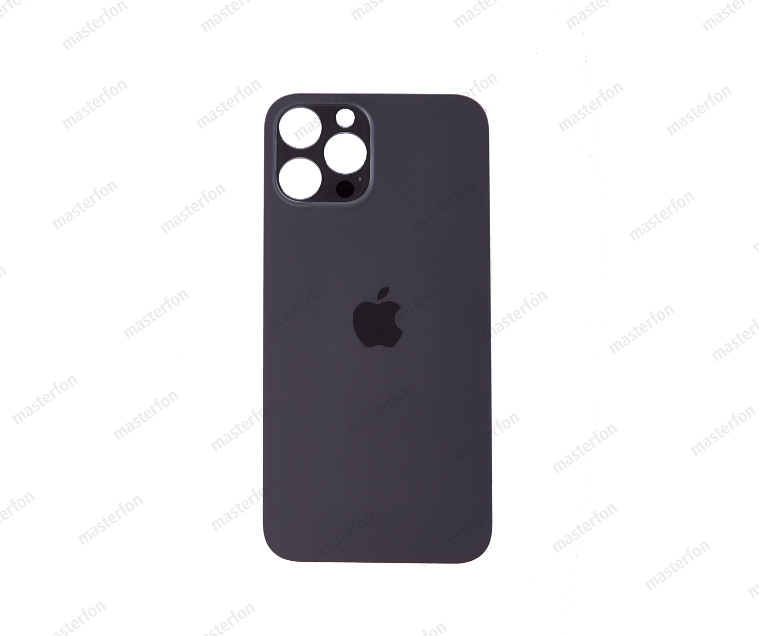 Заднее стекло iPhone 12 Pro Max (с увеличенными отверстиями) черное