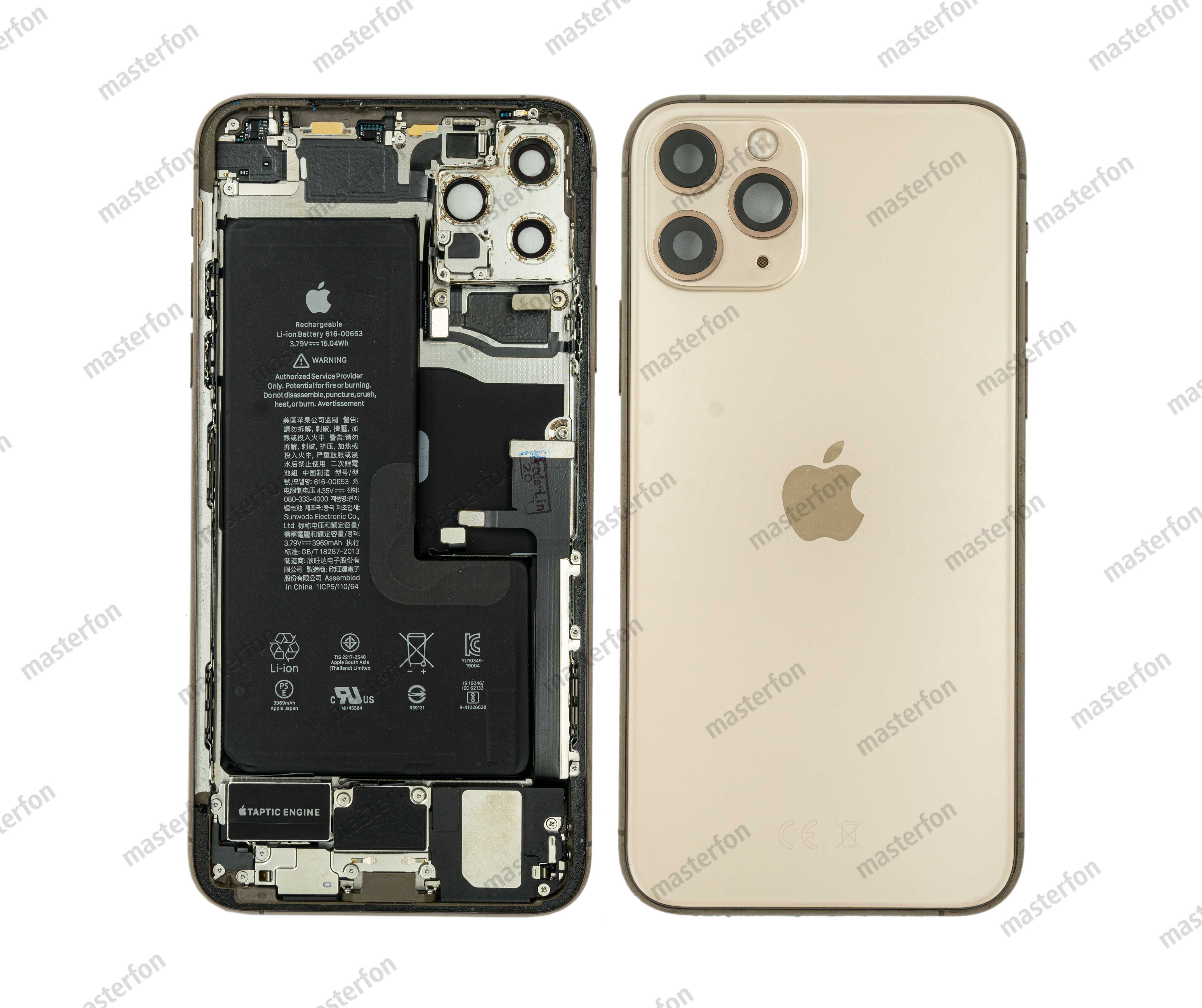 Корпус iPhone 11 Pro Max CE EU РСТ (в сборе) / original / золото