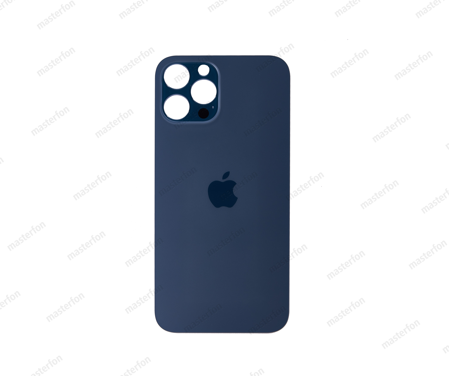 Заднее стекло iPhone 12 Pro Max (с увеличенными отверстиями) синее